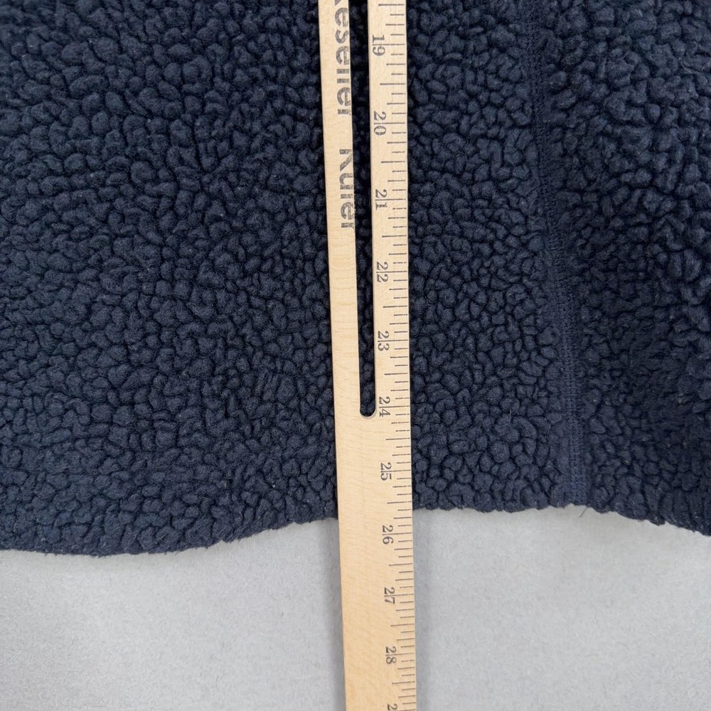 L.L.Bean Jacket Womens XS Mountain Pile Fleece Sherpa Blue Hooded Deep Pile Zip - Picture 10 of 11